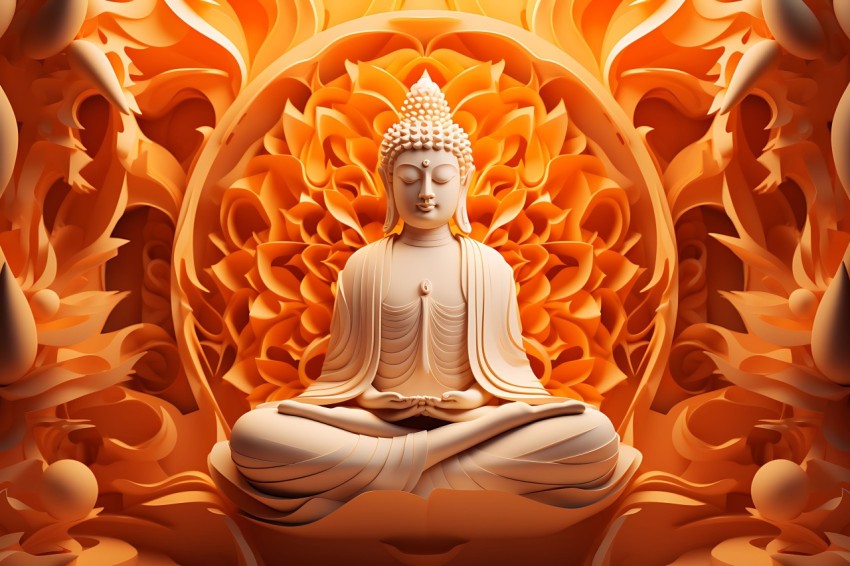 Gautam Lord Buddha Aesthetic Meditating (1324)