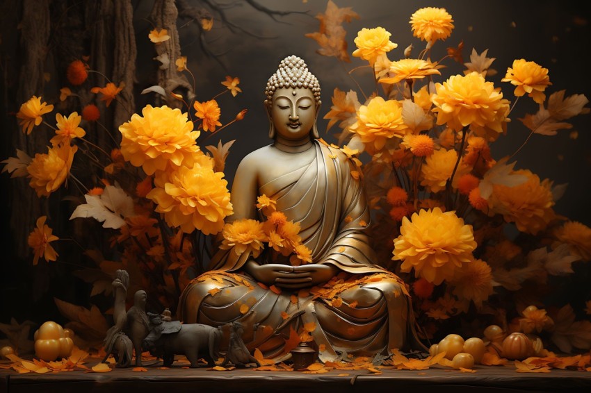 Gautam Lord Buddha Aesthetic Meditating (1341)