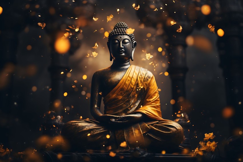 Gautam Lord Buddha Aesthetic Meditating (1500)