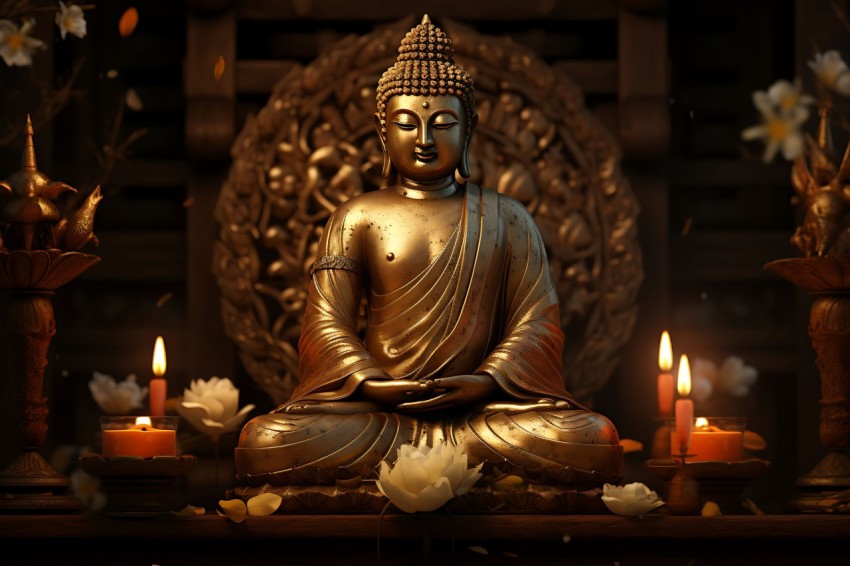 Gautam Lord Buddha Aesthetic Meditating (1423)