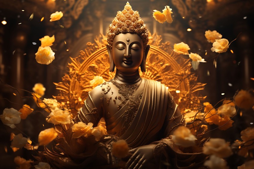 Gautam Lord Buddha Aesthetic Meditating (1408)