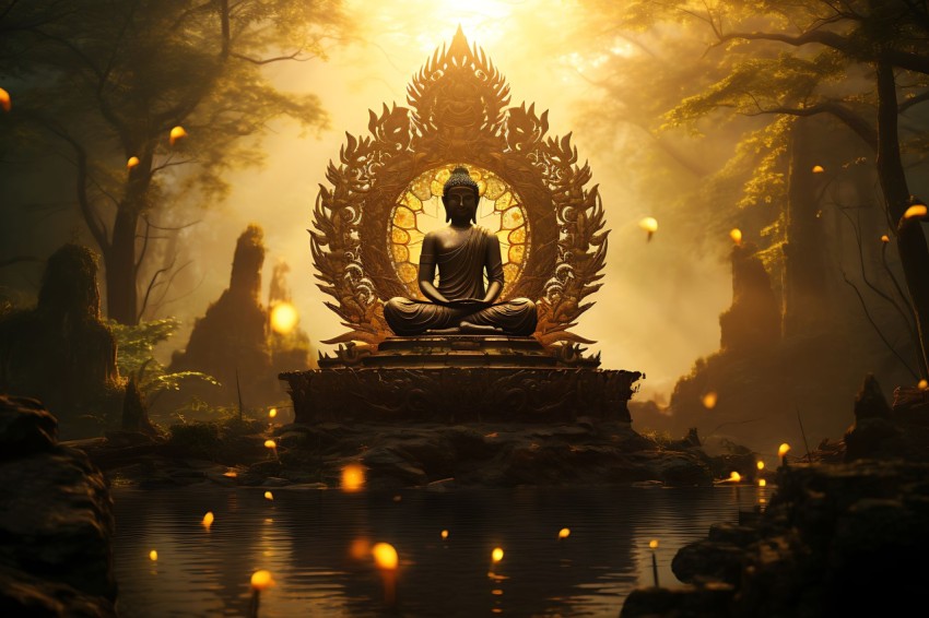 Gautam Lord Buddha Aesthetic Meditating (1459)
