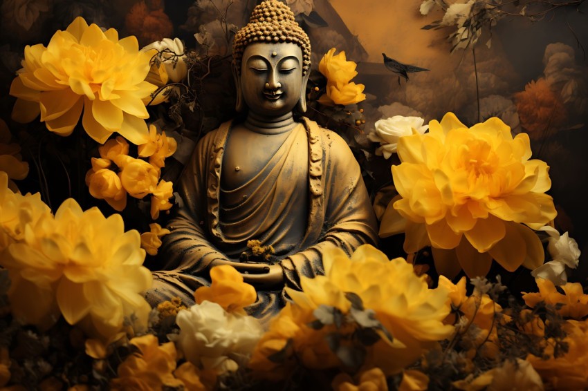 Gautam Lord Buddha Aesthetic Meditating (1470)