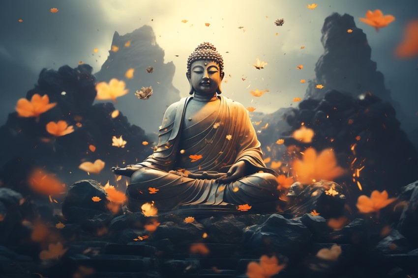 Gautam Lord Buddha Aesthetic Meditating (1539)