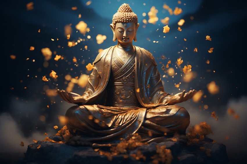Gautam Lord Buddha Aesthetic Meditating (1564)