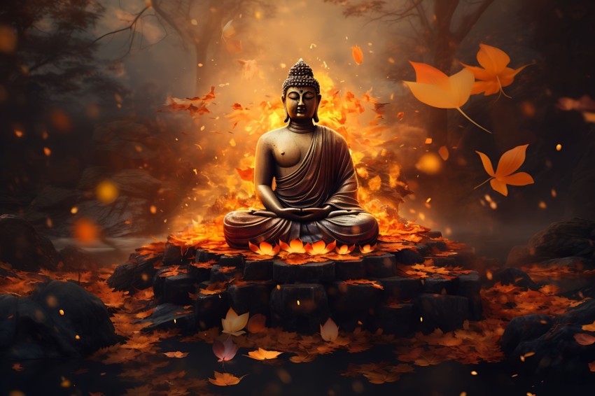Gautam Lord Buddha Aesthetic Meditating (1514)