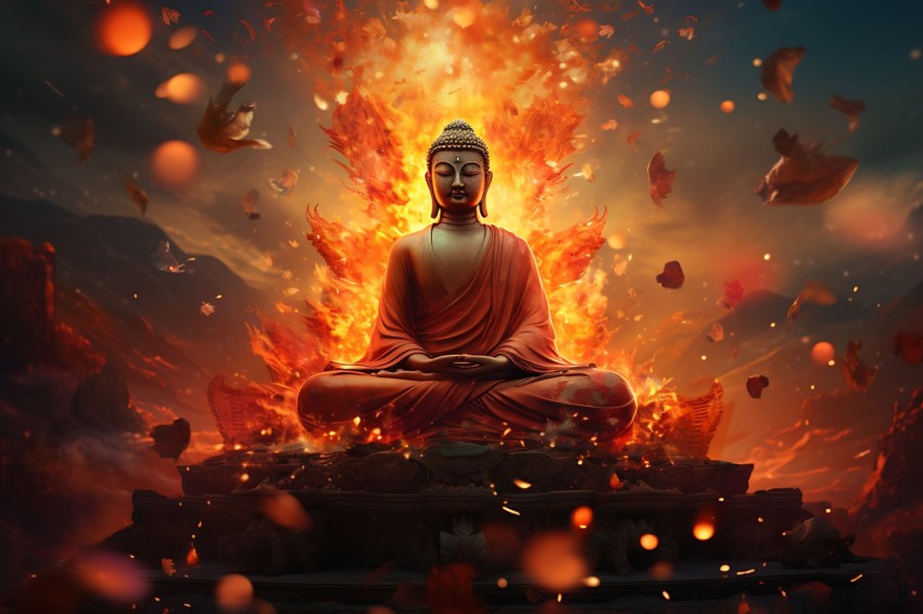 Gautam Lord Buddha Aesthetic Meditating (1585)