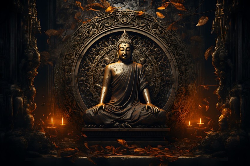 Gautam Lord Buddha Aesthetic Meditating (1568)