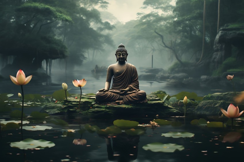 Gautam Lord Buddha Aesthetic Meditating (1625)