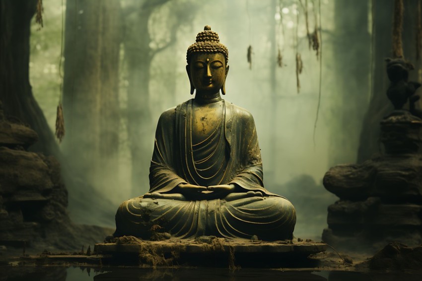 Gautam Lord Buddha Aesthetic Meditating (1607)