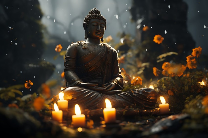 Gautam Lord Buddha Aesthetic Meditating (1661)
