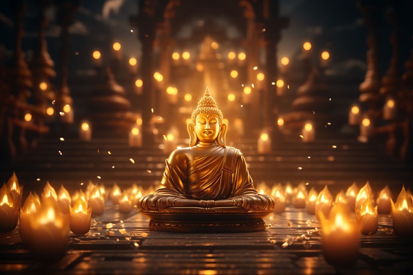 Gautam Lord Buddha Aesthetic Meditating (1634)
