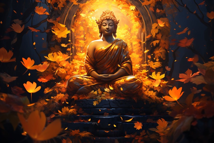 Gautam Lord Buddha Aesthetic Meditating (1638)
