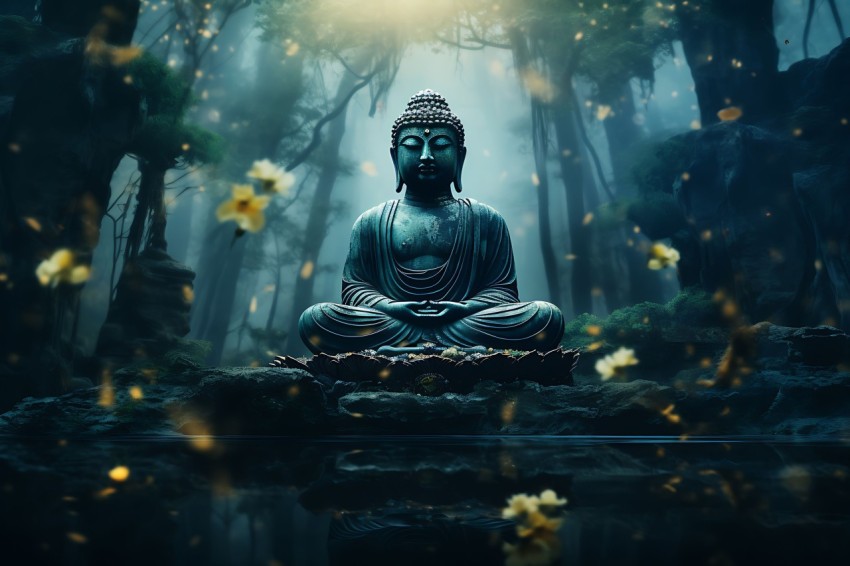 Gautam Lord Buddha Aesthetic Meditating (1750)