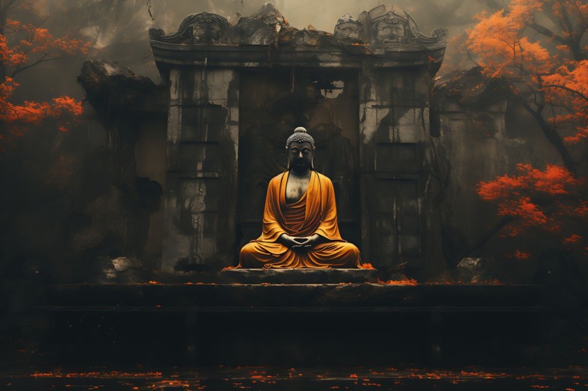 Gautam Lord Buddha Aesthetic Meditating (1710)