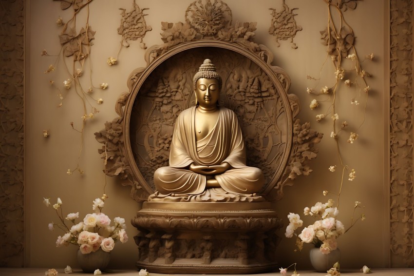 Gautam Lord Buddha Aesthetic Meditating (1744)