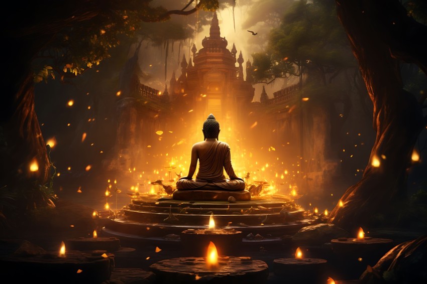 Gautam Lord Buddha Aesthetic Meditating (1831)