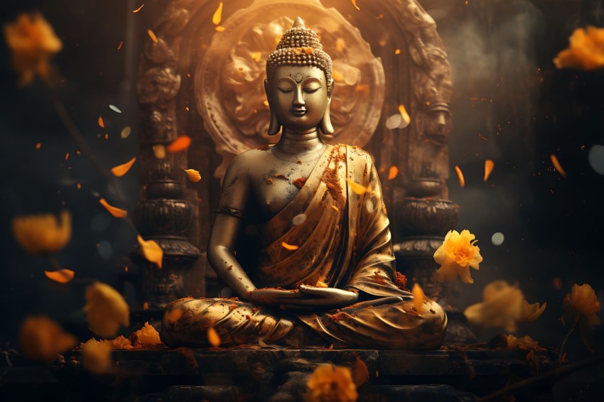 Gautam Lord Buddha Aesthetic Meditating (1818)