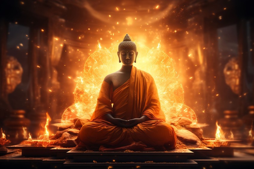 Gautam Lord Buddha Aesthetic Meditating (1848)
