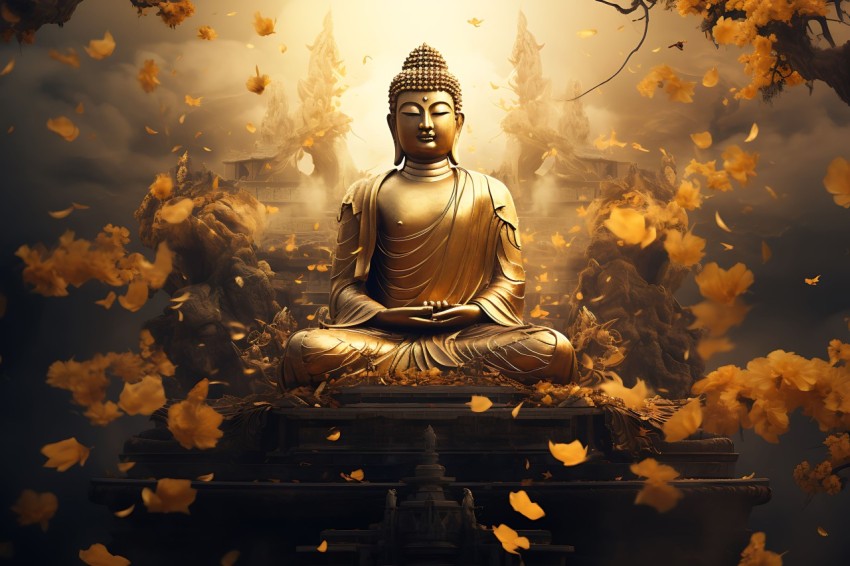 Gautam Lord Buddha Aesthetic Meditating (1889)
