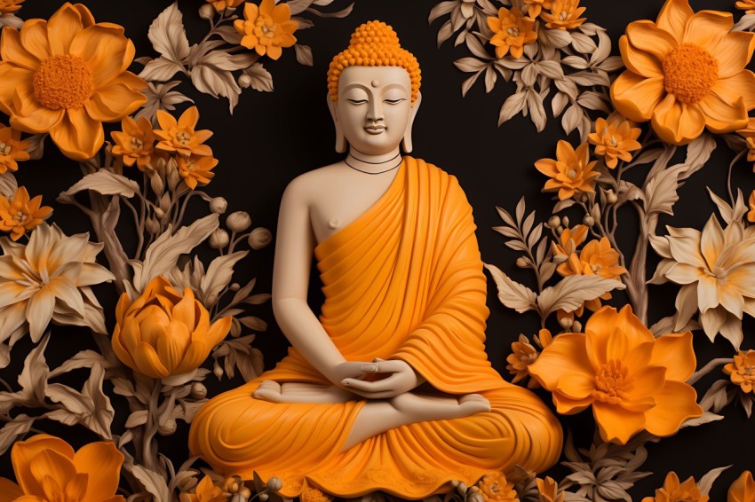 Gautam Lord Buddha Aesthetic Meditating (1871)