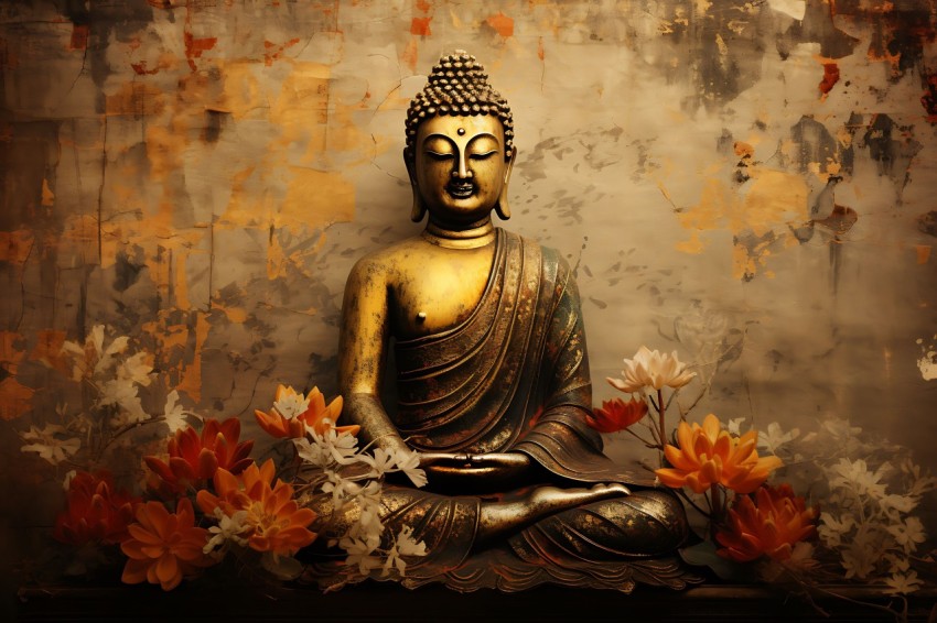 Gautam Lord Buddha Aesthetic Meditating (1854)