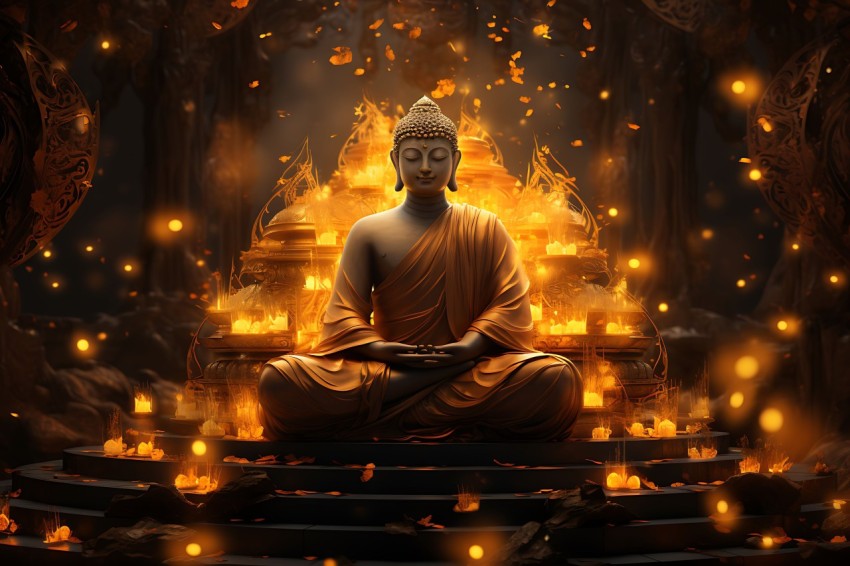 Gautam Lord Buddha Aesthetic Meditating (1994)