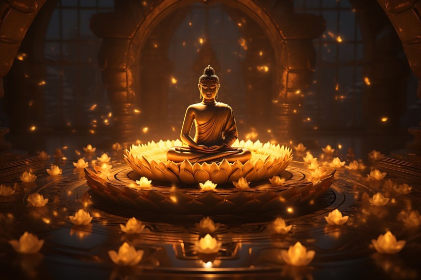 Gautam Lord Buddha Aesthetic Meditating (1926)
