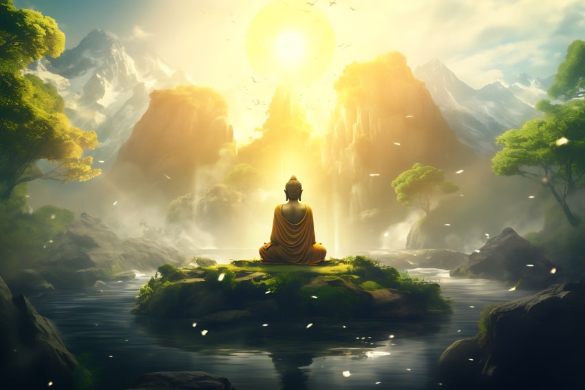 Gautam Lord Buddha Aesthetic Meditating (2030)