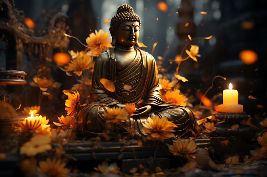 Gautam Lord Buddha Aesthetic Meditating (2015)