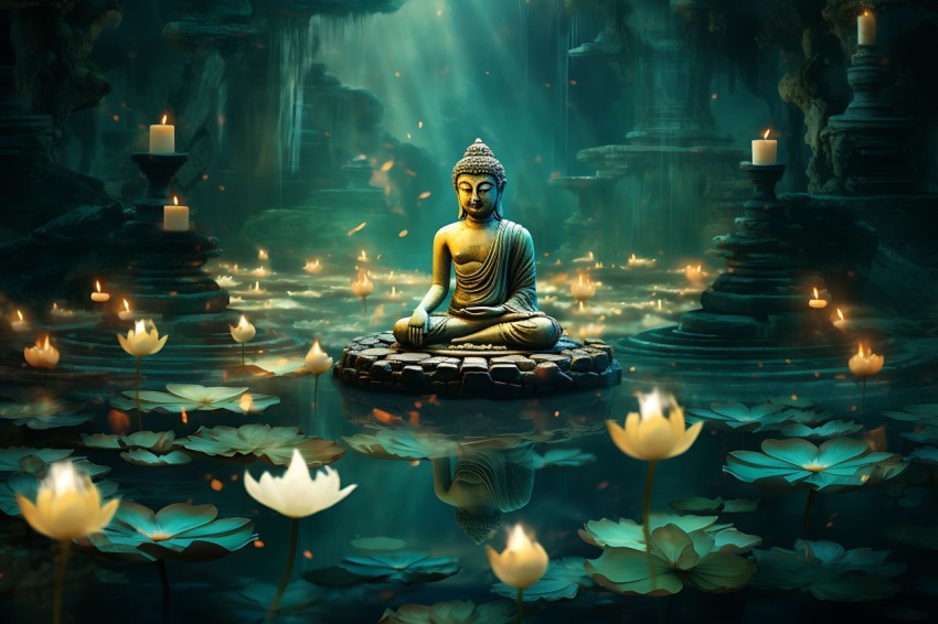 Gautam Lord Buddha Aesthetic Meditating (2038)