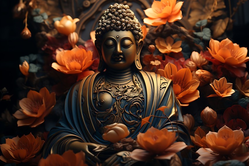 Gautam Lord Buddha Aesthetic Meditating (2005)