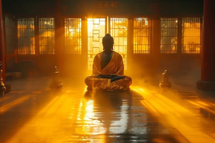 Gautam Lord Buddha Aesthetic Meditating (2184)
