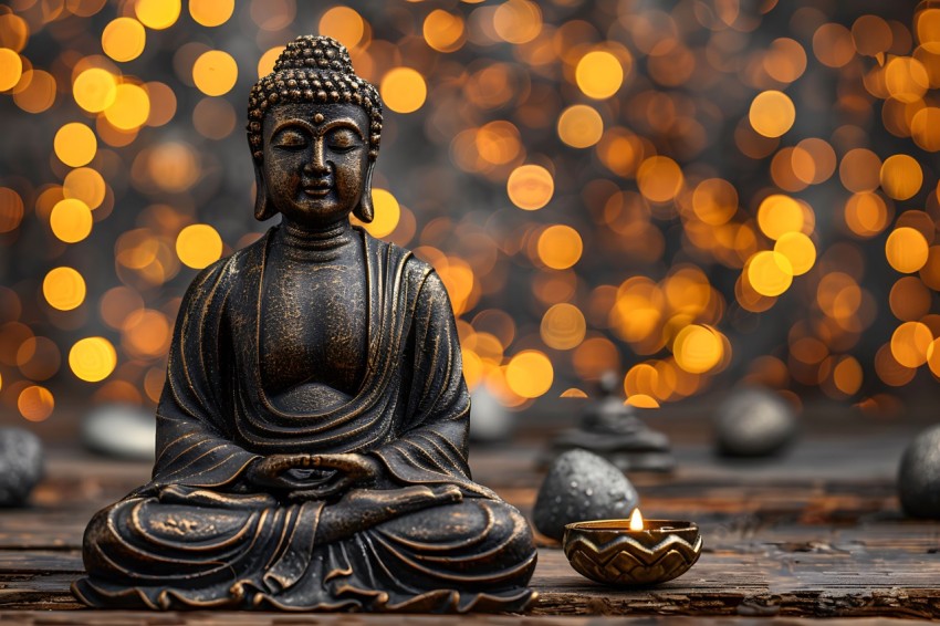 Gautam Lord Buddha Aesthetic Meditating (2183)