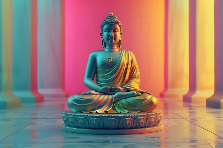 Gautam Lord Buddha Aesthetic Meditating (2285)