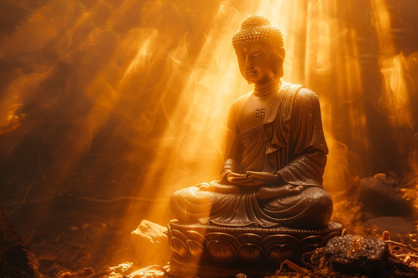 Gautam Lord Buddha Aesthetic Meditating (2323)