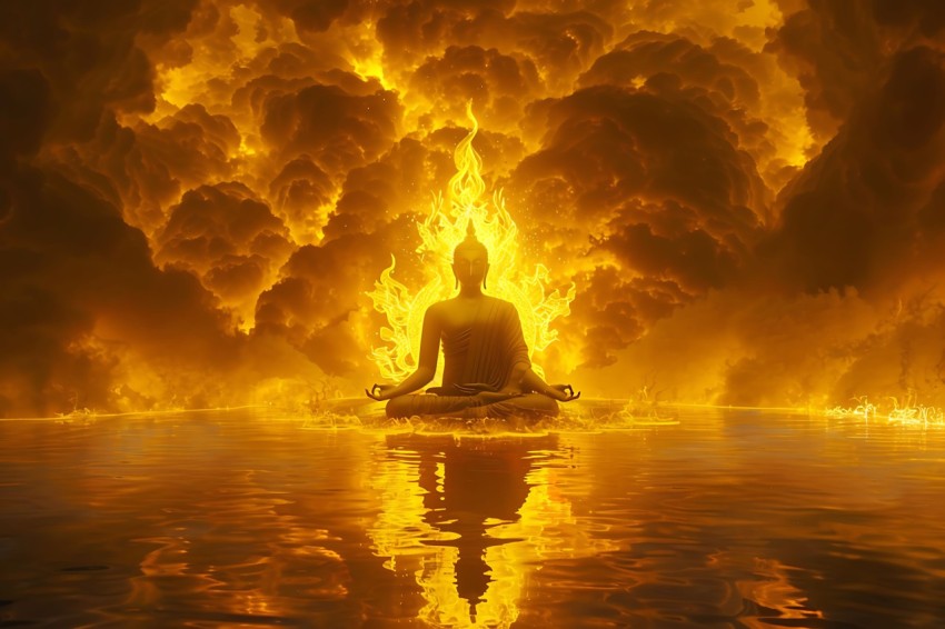 Gautam Lord Buddha Aesthetic Meditating (2406)