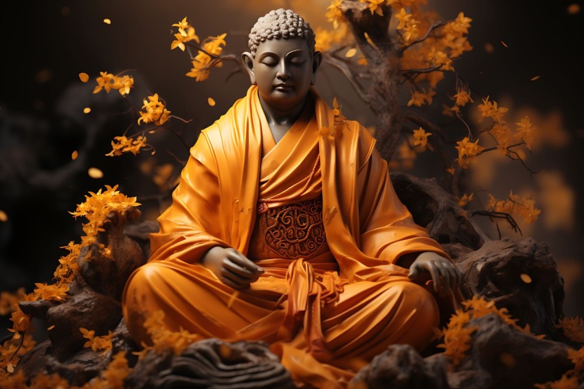 Gautam Lord Buddha Aesthetic Meditating (2960)