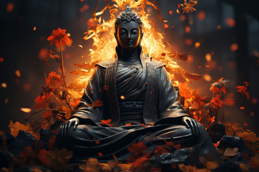 Gautam Lord Buddha Aesthetic Meditating (2941)