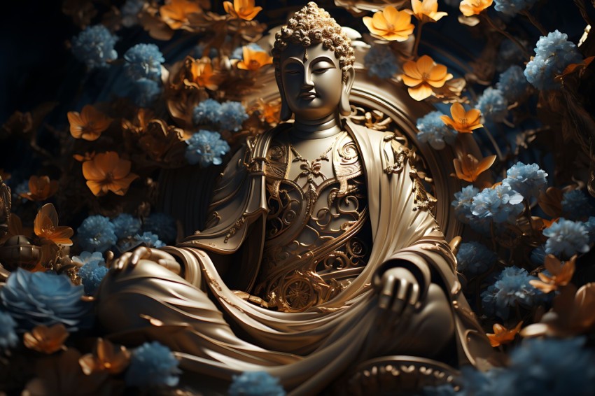 Gautam Lord Buddha Aesthetic Meditating (2907)