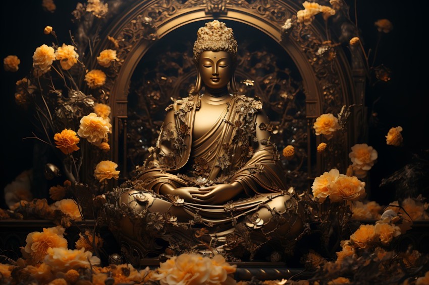 Gautam Lord Buddha Aesthetic Meditating (2953)