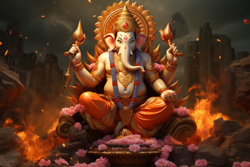 Lord Ganesha Ganapati Vinayaka Pillaiyar God Aesthetic (197)