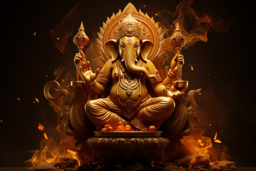 Lord Ganesha Ganapati Vinayaka Pillaiyar God Aesthetic (208)