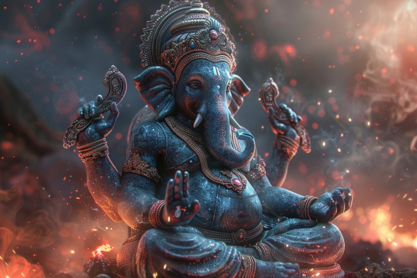 Lord Ganesha Ganapati Vinayaka Pillaiyar God Aesthetic (758)