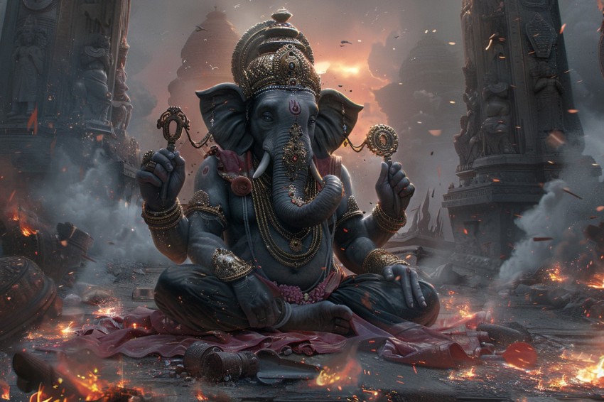 Lord Ganesha Ganapati Vinayaka Pillaiyar God Aesthetic (1162)
