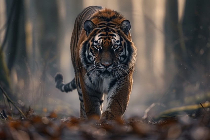 A Tiger Walking Through The Jungle Forest Wildlife Photography (18)