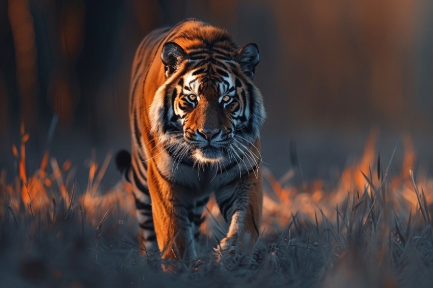 A Tiger Walking Through The Jungle Forest Wildlife Photography (43)