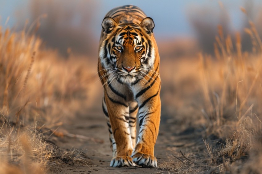 A Tiger Walking Through The Jungle Forest Wildlife Photography (23)