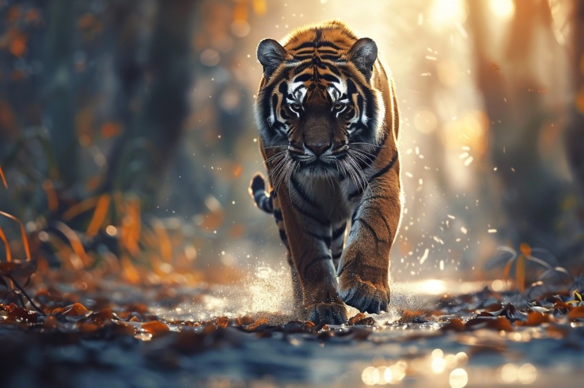 A Tiger Walking Through The Jungle Forest Wildlife Photography (19)