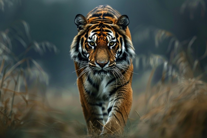 A Tiger Walking Through The Jungle Forest Wildlife Photography (44)
